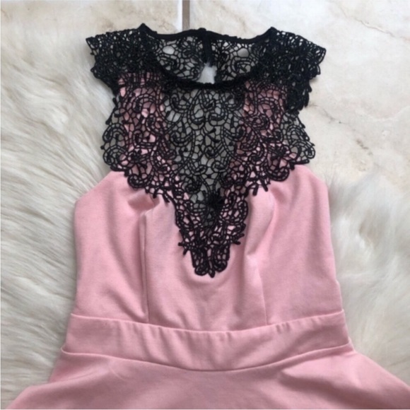 Material Girl Lace Yoke Skater Minidress - Picture 2 of 5